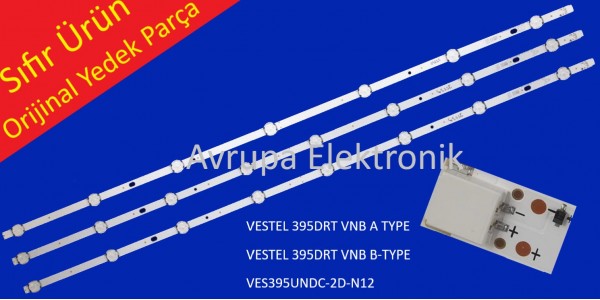 VESTEL 40FB5050 Led bar, VESTEL 395DRT VNB A-TYPE, VESTEL 395DRT VNB B-TYPE panel ledleri